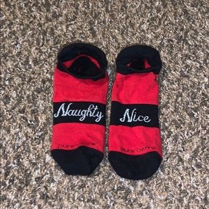 Pure Barre Christmas Socks Naughty/Nice 5 for $25